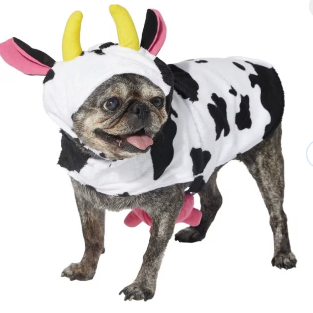 Cow halloween costume for dog - size medium
